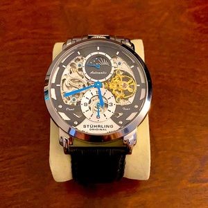 STUHRLING AUTOMATIC SKELETON WATCH